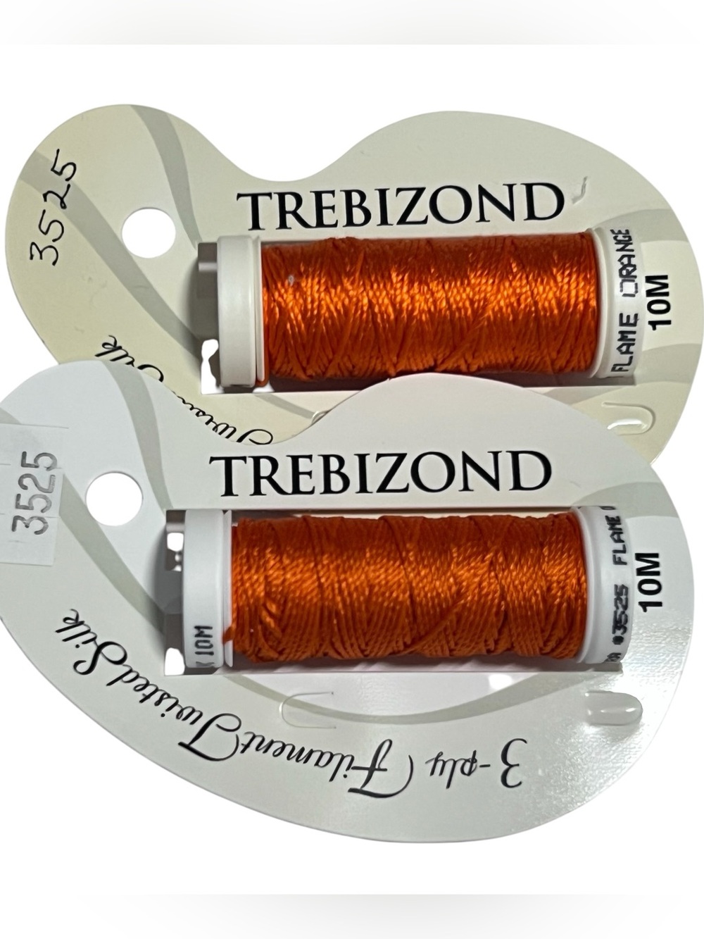2x Trebizond Twisted Silk Spools Thread #3525 Flame Orange Access Commodities